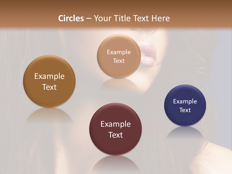 Posing Face Charm PowerPoint Template