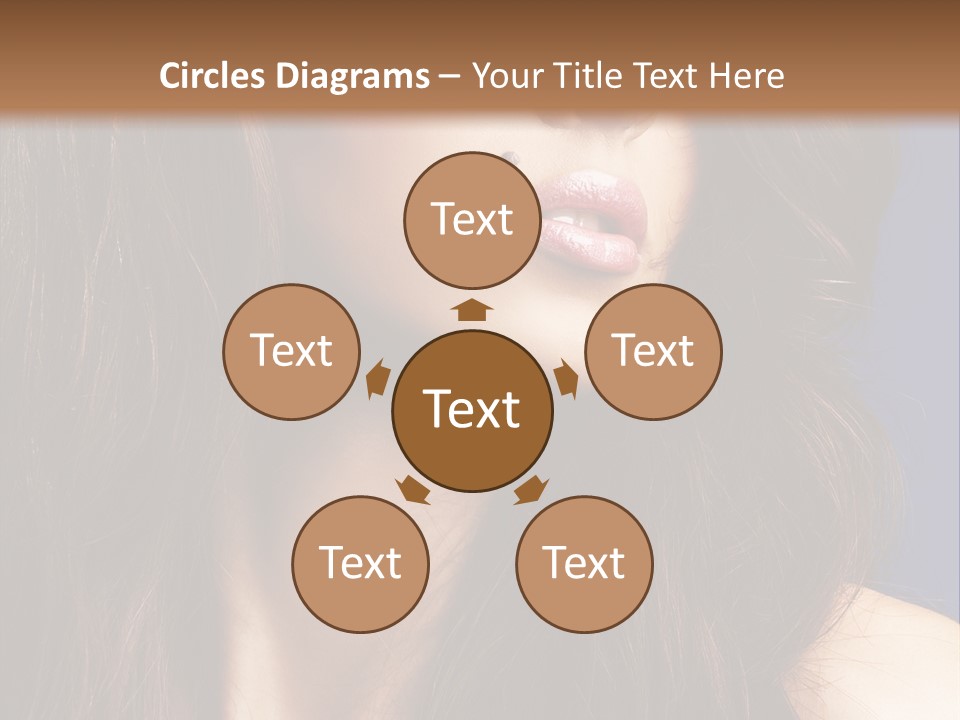 Posing Face Charm PowerPoint Template