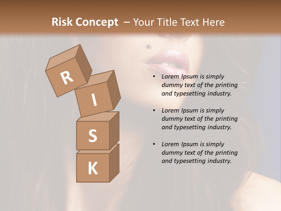 Posing Face Charm PowerPoint Template