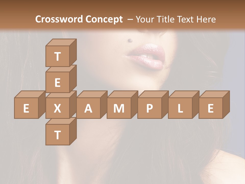 Posing Face Charm PowerPoint Template