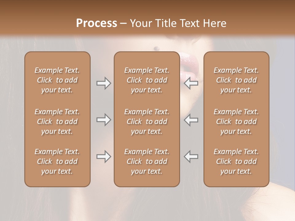 Posing Face Charm PowerPoint Template