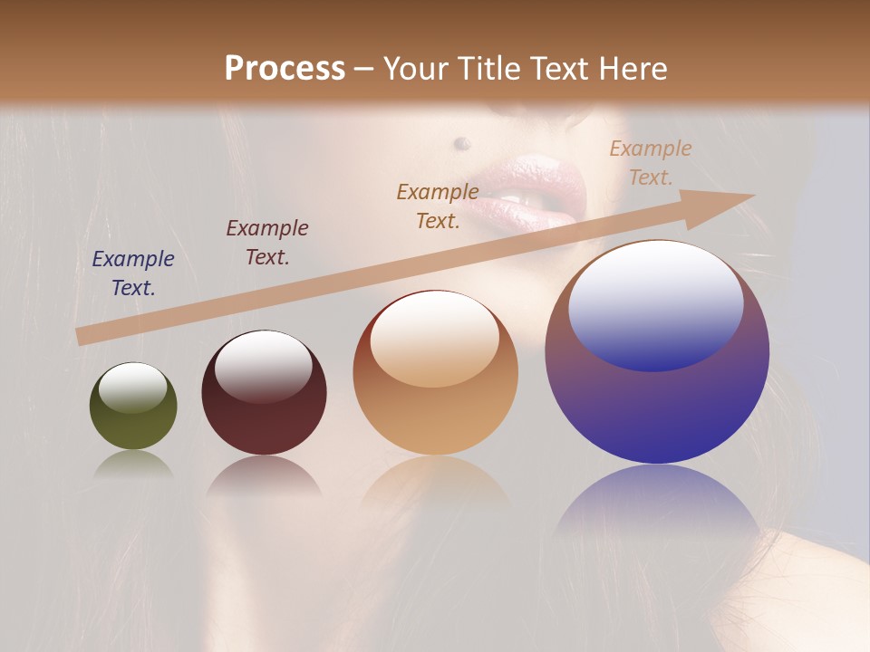 Posing Face Charm PowerPoint Template