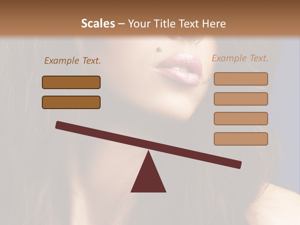 Posing Face Charm PowerPoint Template