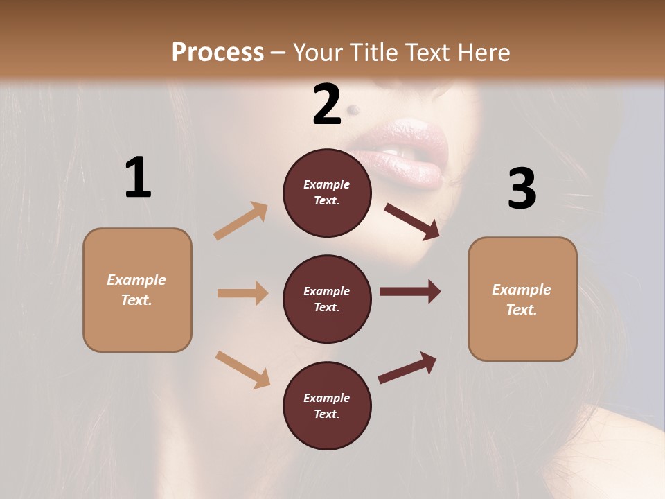 Posing Face Charm PowerPoint Template