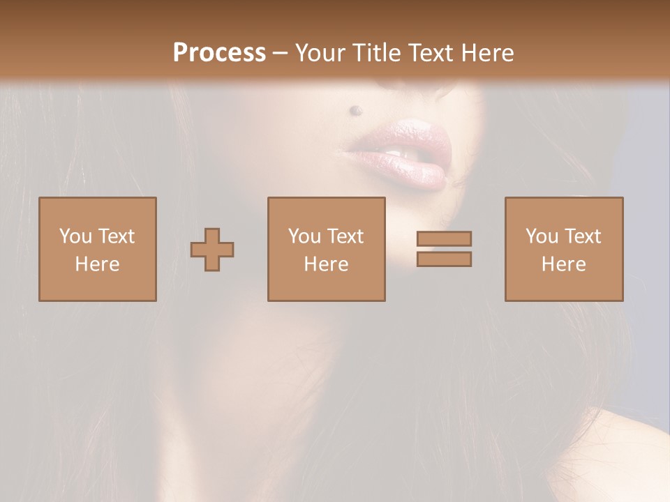 Posing Face Charm PowerPoint Template