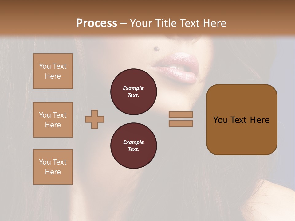 Posing Face Charm PowerPoint Template