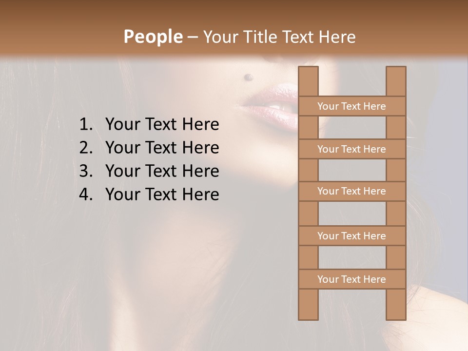 Posing Face Charm PowerPoint Template