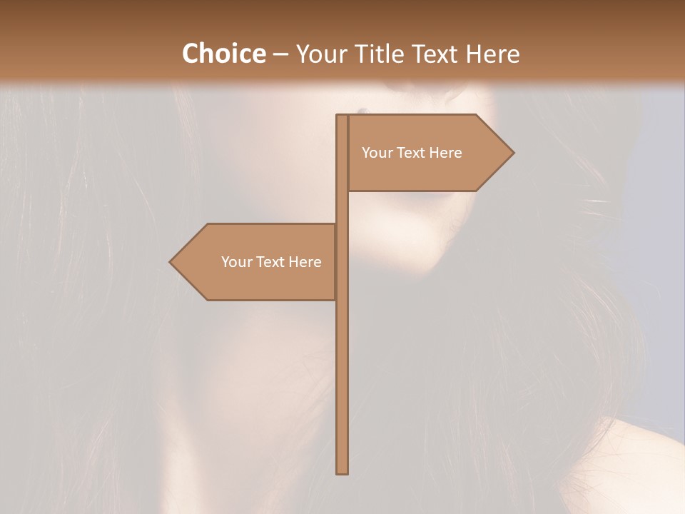 Posing Face Charm PowerPoint Template