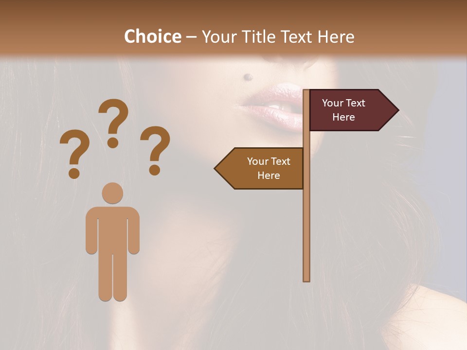 Posing Face Charm PowerPoint Template