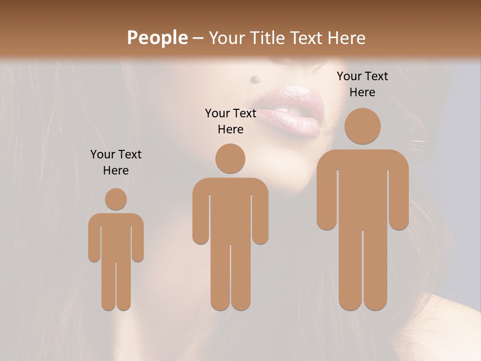 Posing Face Charm PowerPoint Template