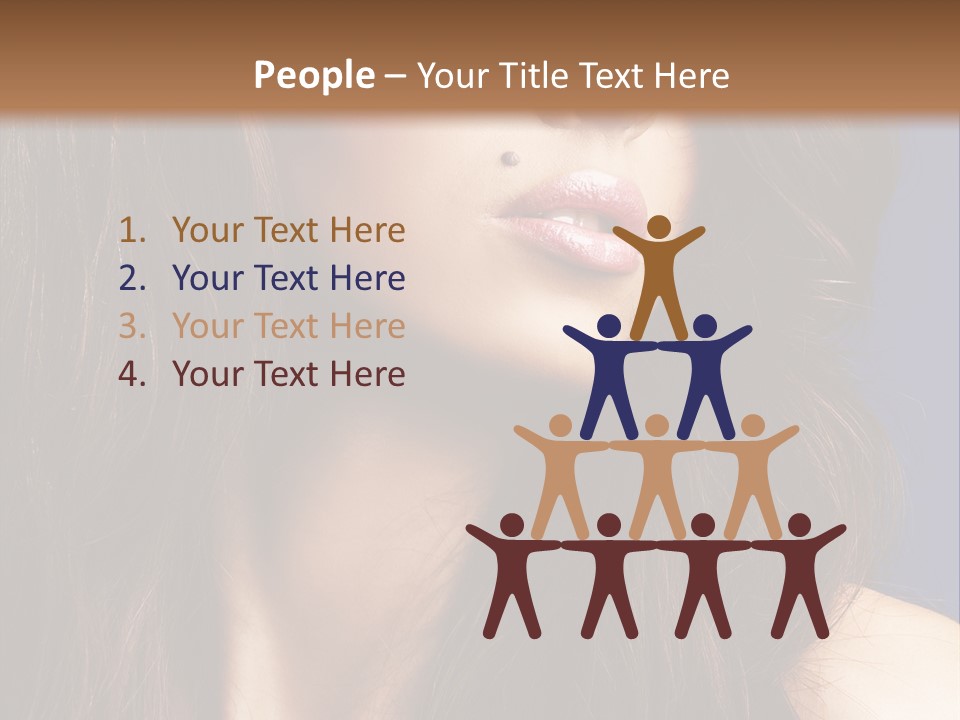 Posing Face Charm PowerPoint Template