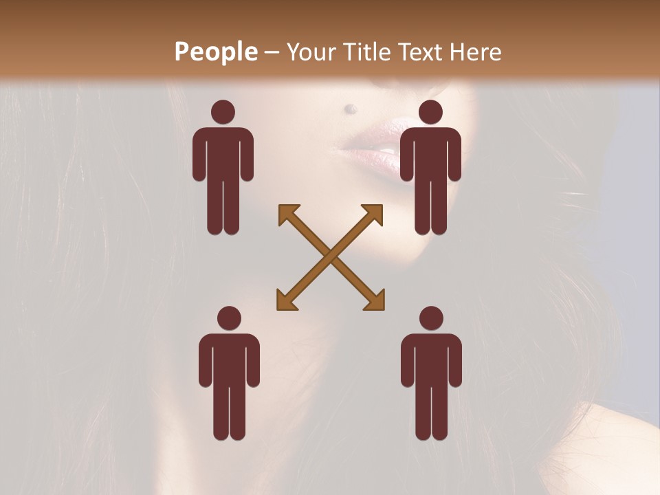 Posing Face Charm PowerPoint Template