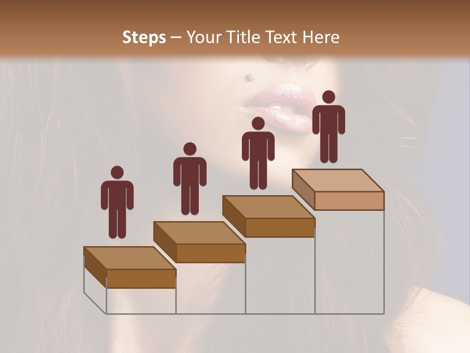 Posing Face Charm PowerPoint Template