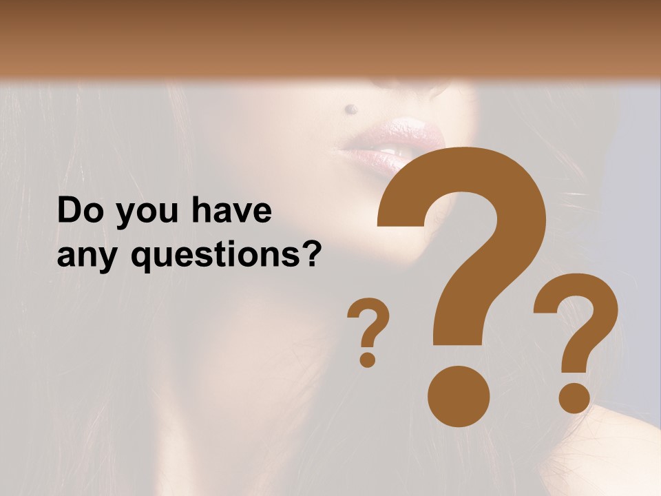 Posing Face Charm PowerPoint Template