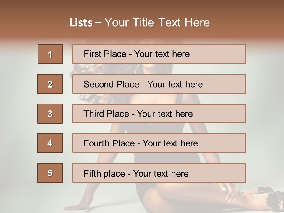 Curly Shiny Hairstyle PowerPoint Template