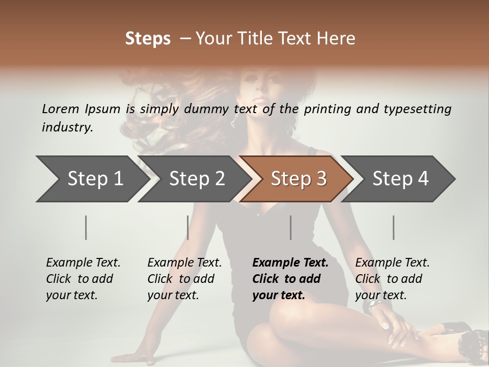 Curly Shiny Hairstyle PowerPoint Template