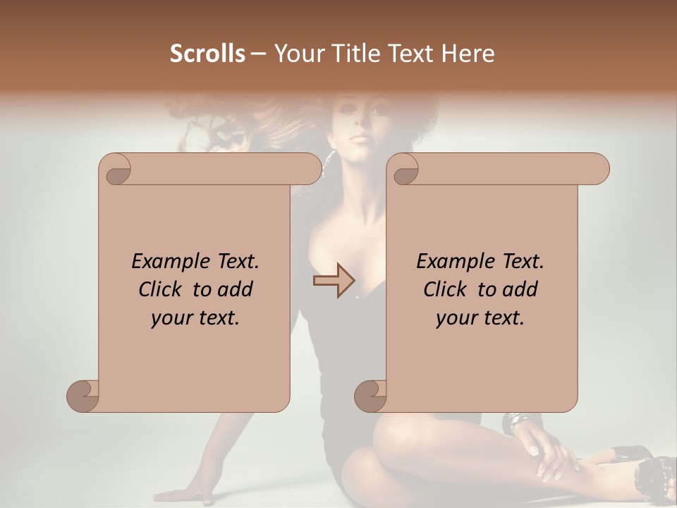 Curly Shiny Hairstyle PowerPoint Template