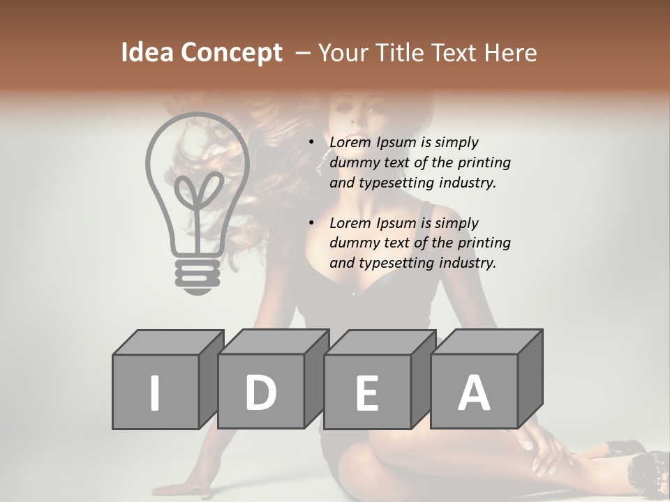 Curly Shiny Hairstyle PowerPoint Template