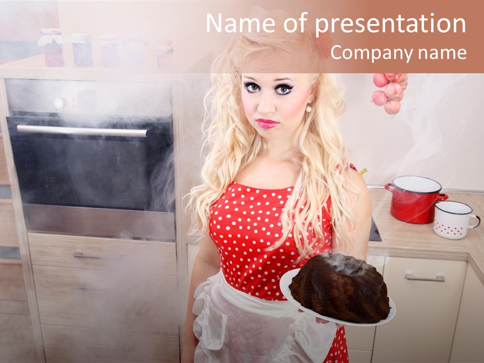 Humor Humorous Housewife PowerPoint Template