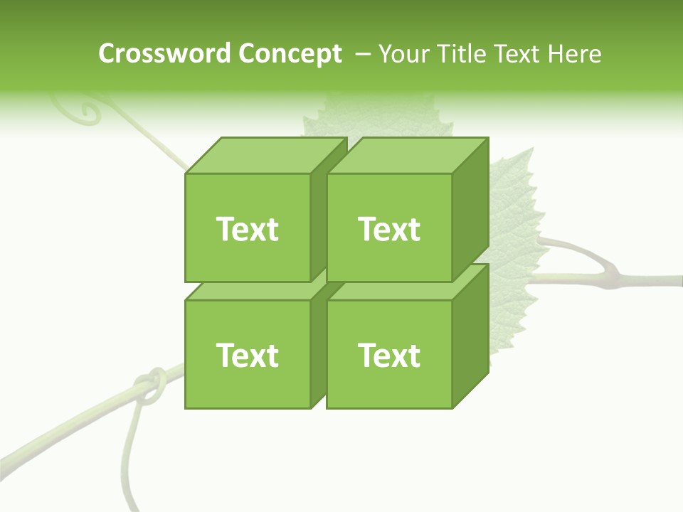 Green Isolation Grapes PowerPoint Template