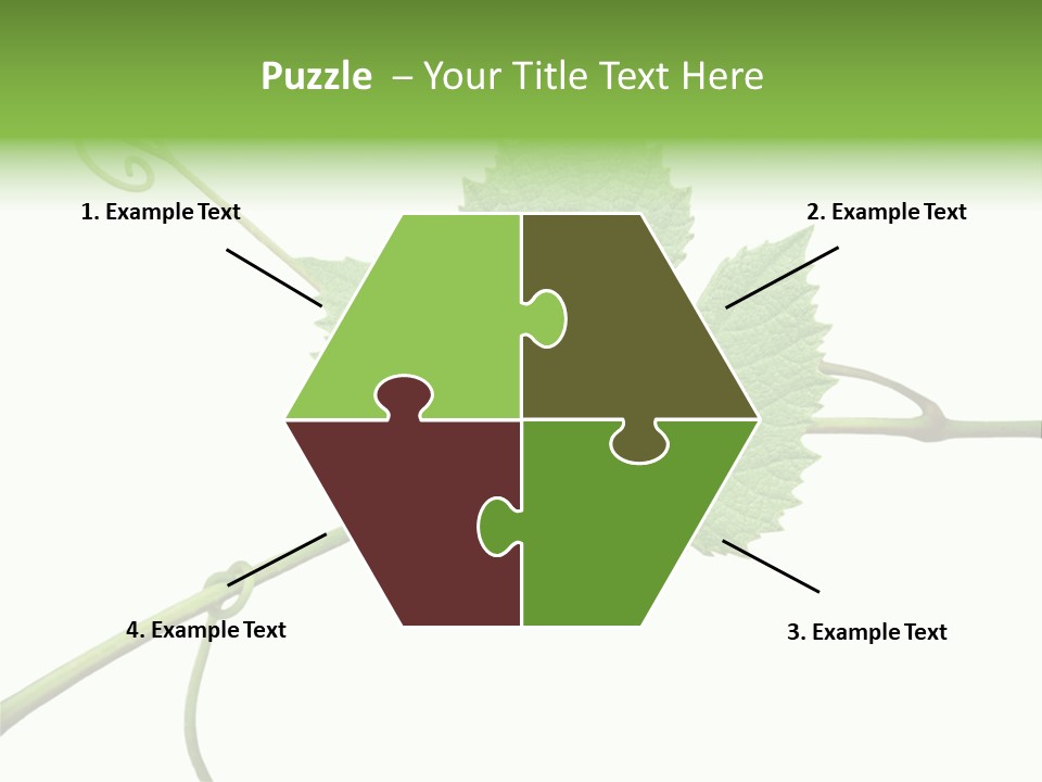 Green Isolation Grapes PowerPoint Template