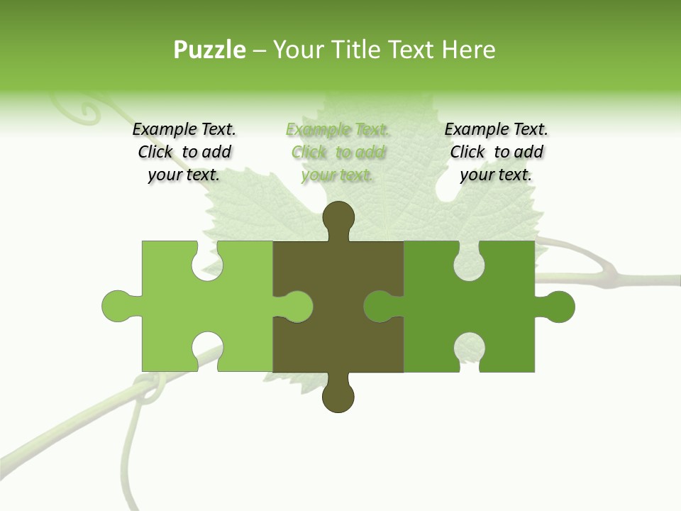 Green Isolation Grapes PowerPoint Template