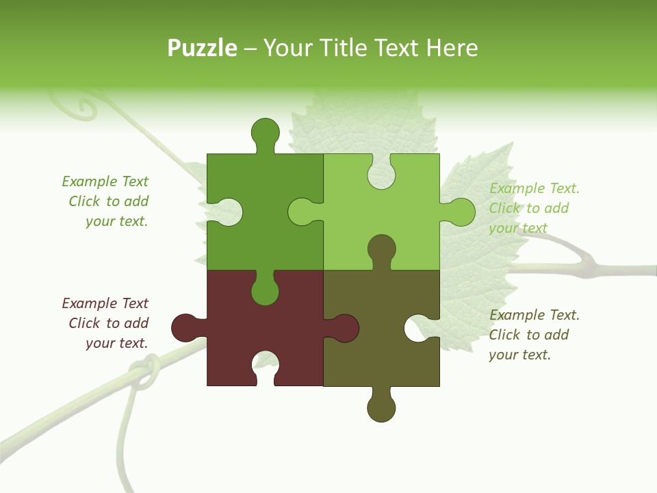 Green Isolation Grapes PowerPoint Template