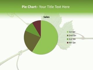 Green Isolation Grapes PowerPoint Template