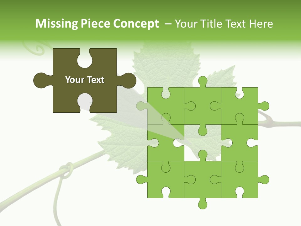 Green Isolation Grapes PowerPoint Template