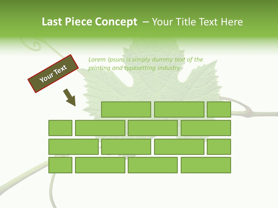 Green Isolation Grapes PowerPoint Template