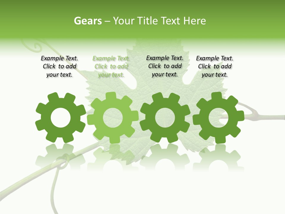 Green Isolation Grapes PowerPoint Template