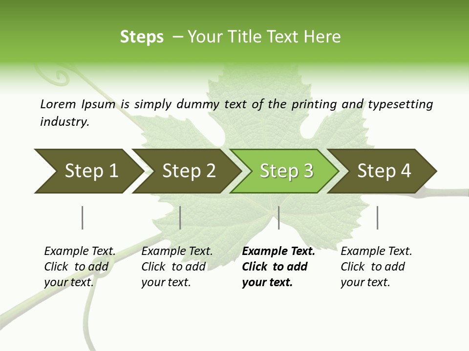 Green Isolation Grapes PowerPoint Template