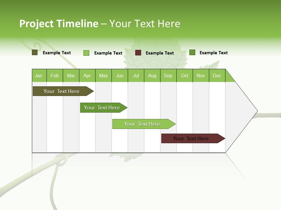 Green Isolation Grapes PowerPoint Template