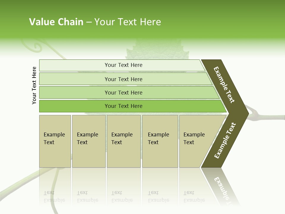 Green Isolation Grapes PowerPoint Template