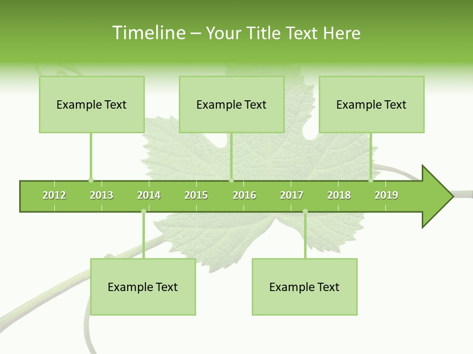 Green Isolation Grapes PowerPoint Template