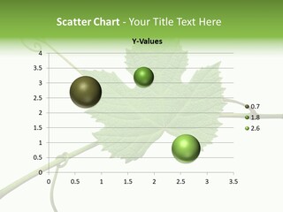 Green Isolation Grapes PowerPoint Template