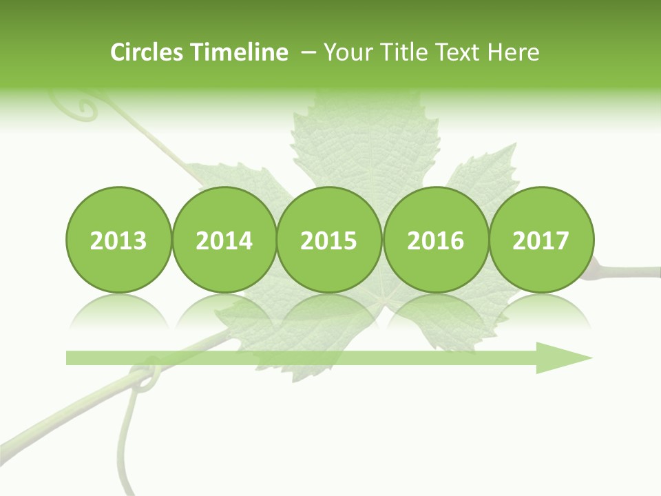Green Isolation Grapes PowerPoint Template
