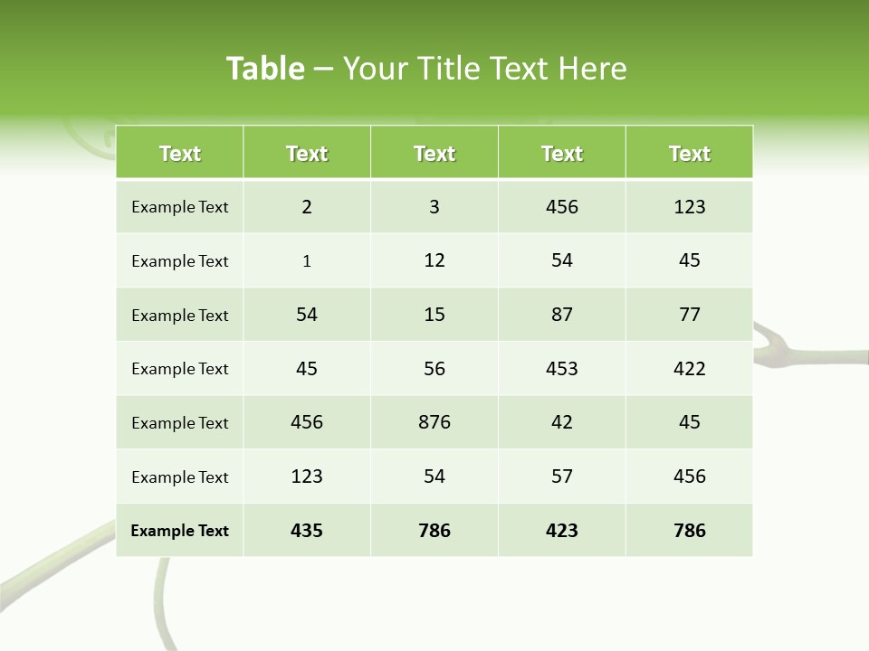 Green Isolation Grapes PowerPoint Template