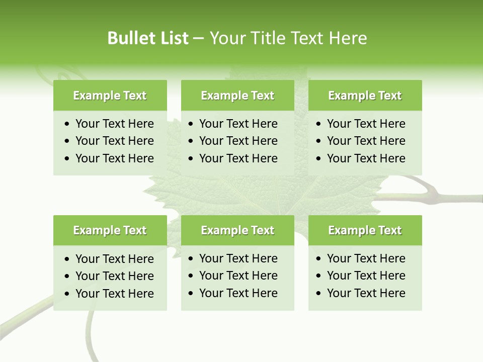 Green Isolation Grapes PowerPoint Template