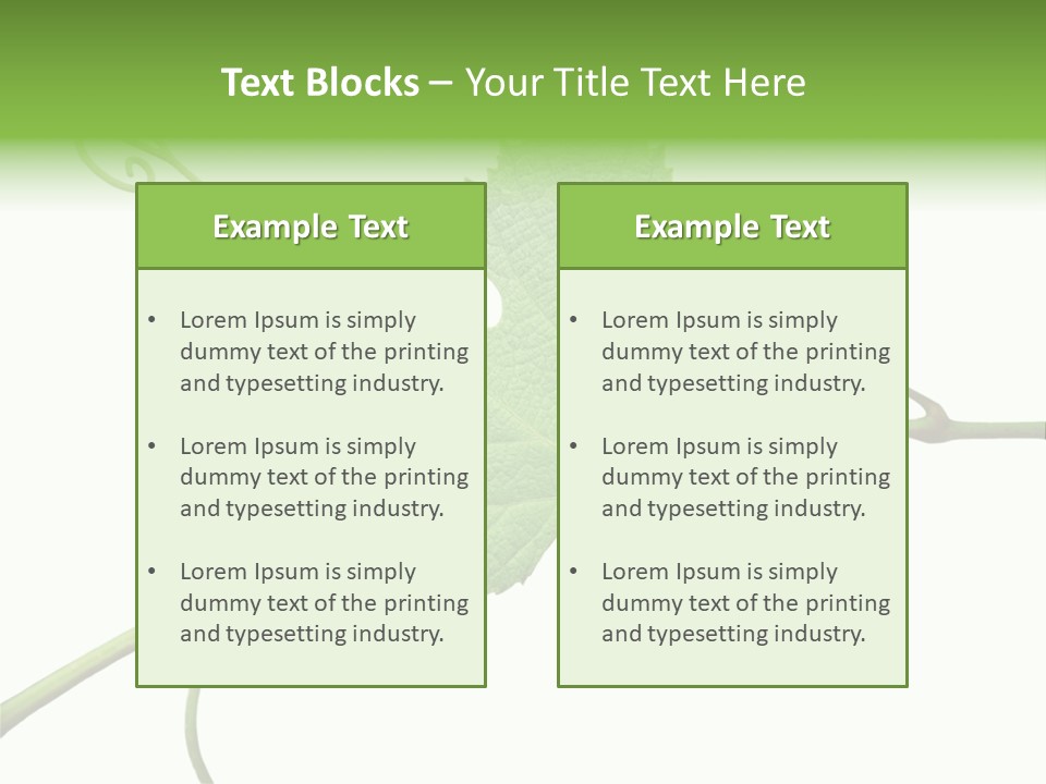 Green Isolation Grapes PowerPoint Template