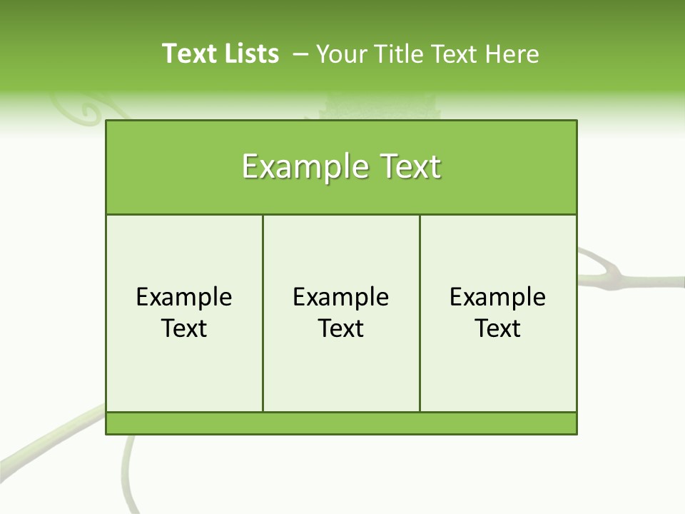 Green Isolation Grapes PowerPoint Template