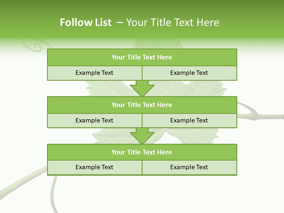 Green Isolation Grapes PowerPoint Template