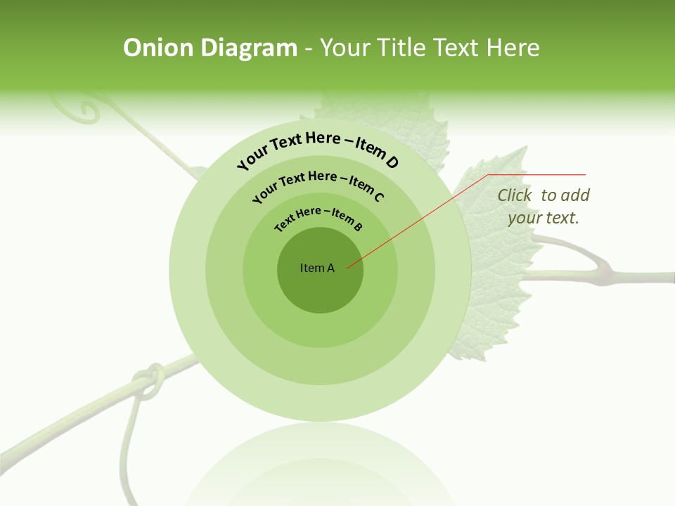 Green Isolation Grapes PowerPoint Template