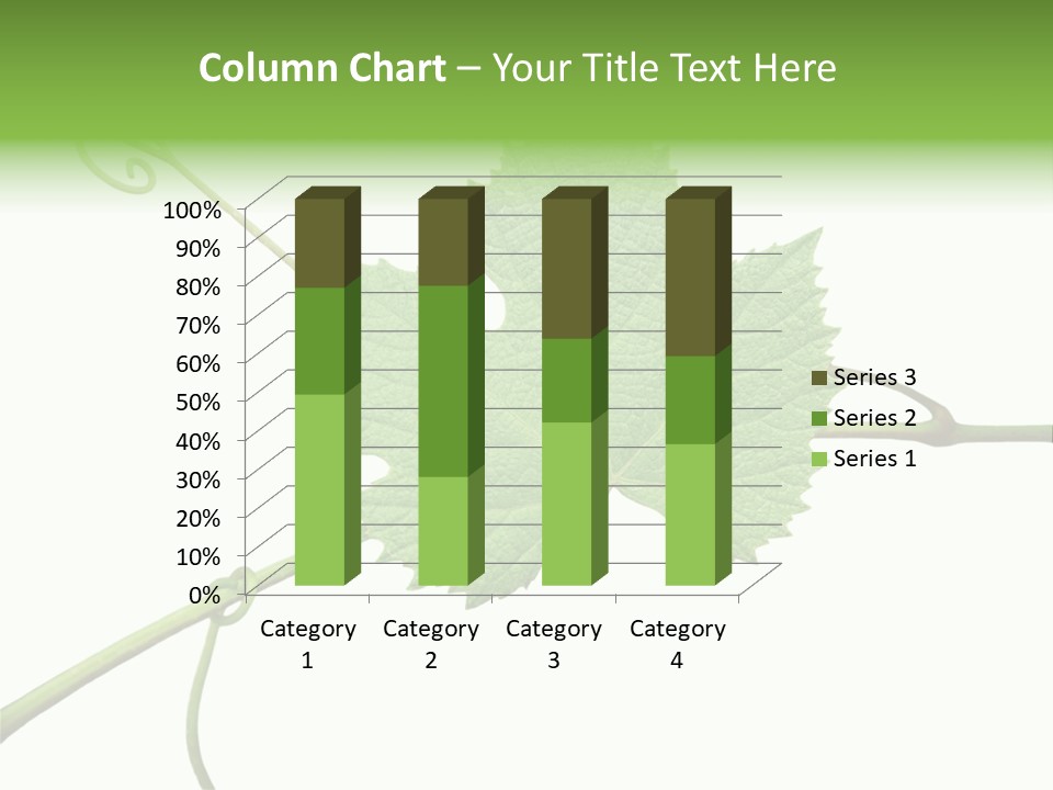 Green Isolation Grapes PowerPoint Template