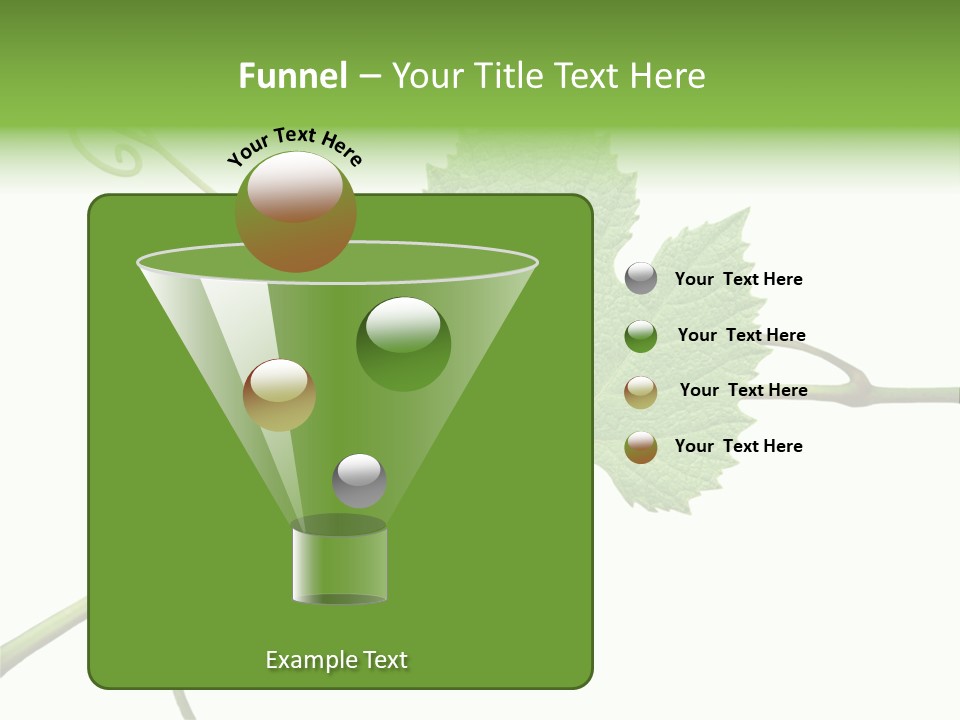 Green Isolation Grapes PowerPoint Template