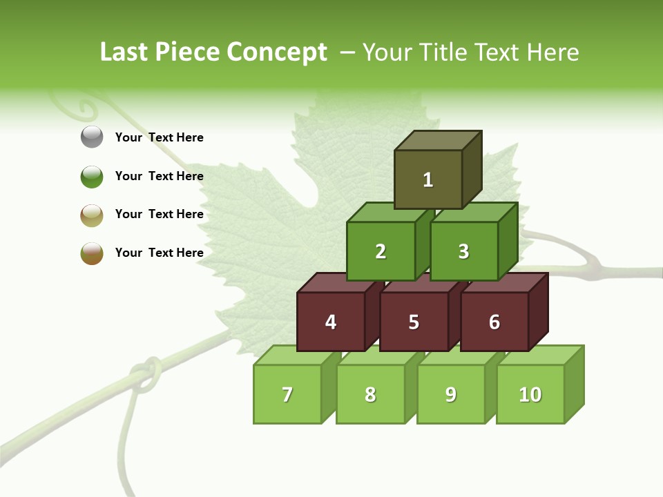 Green Isolation Grapes PowerPoint Template