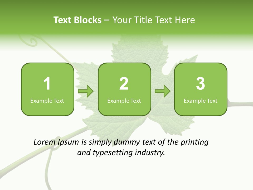 Green Isolation Grapes PowerPoint Template