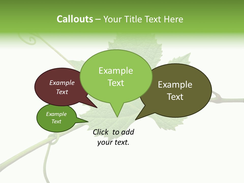 Green Isolation Grapes PowerPoint Template
