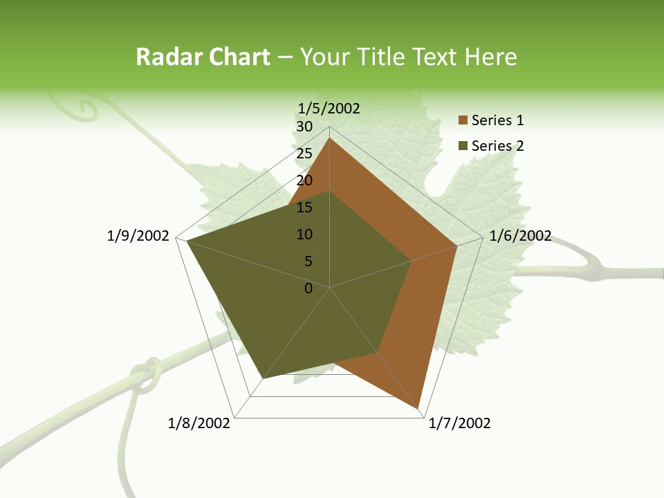 Green Isolation Grapes PowerPoint Template