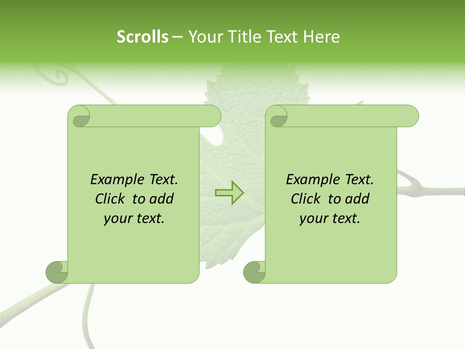 Green Isolation Grapes PowerPoint Template